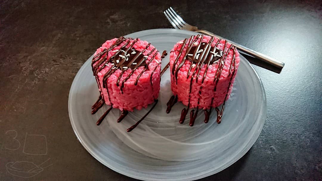 Raspberry Ruffle Rice Pudding