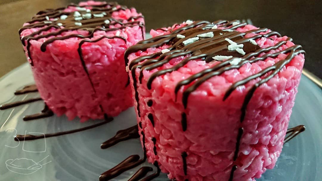Raspberry Ruffle Rice Pudding