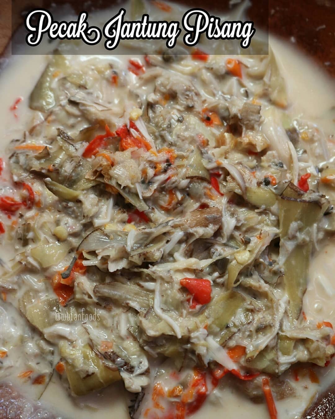 Spicy Banana Blossom in Coconut Sauce