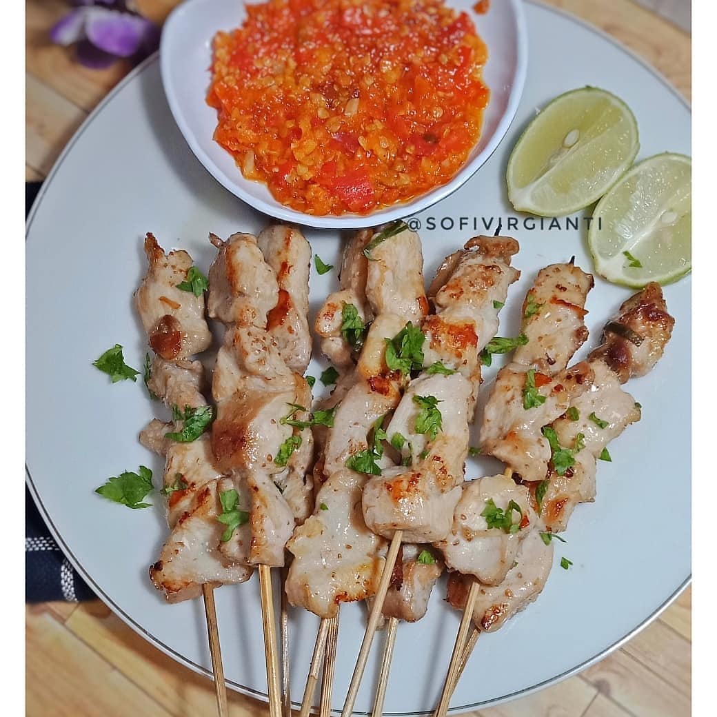 Grilled Chicken Satay with Spicy Sambal