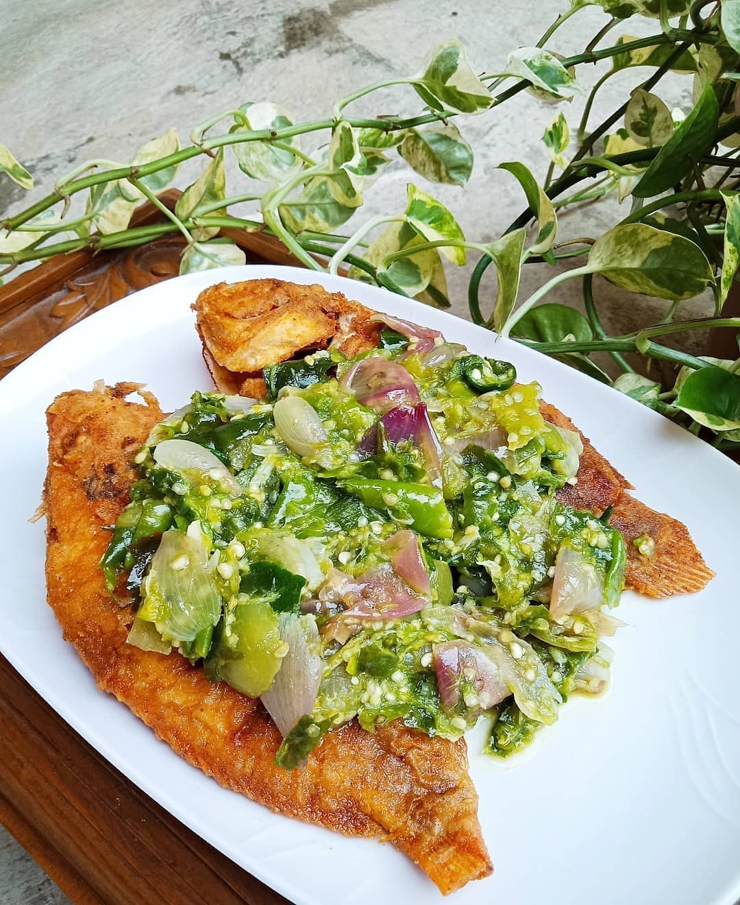 Fried Tilapia with Green Chili Sambal