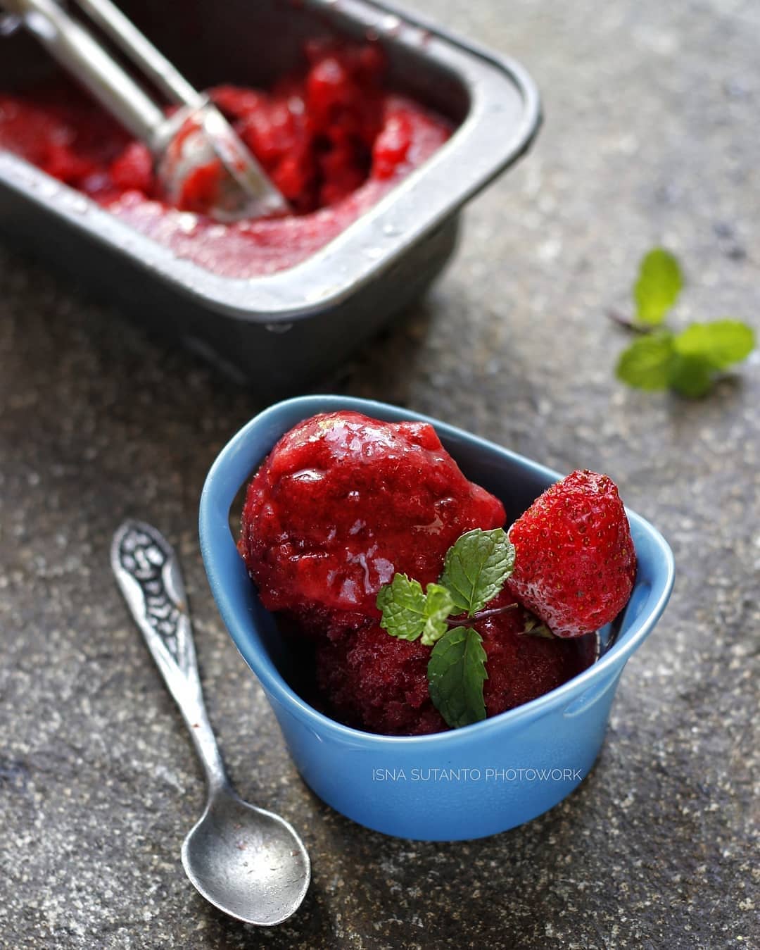 Easy Homemade Strawberry Sorbet
