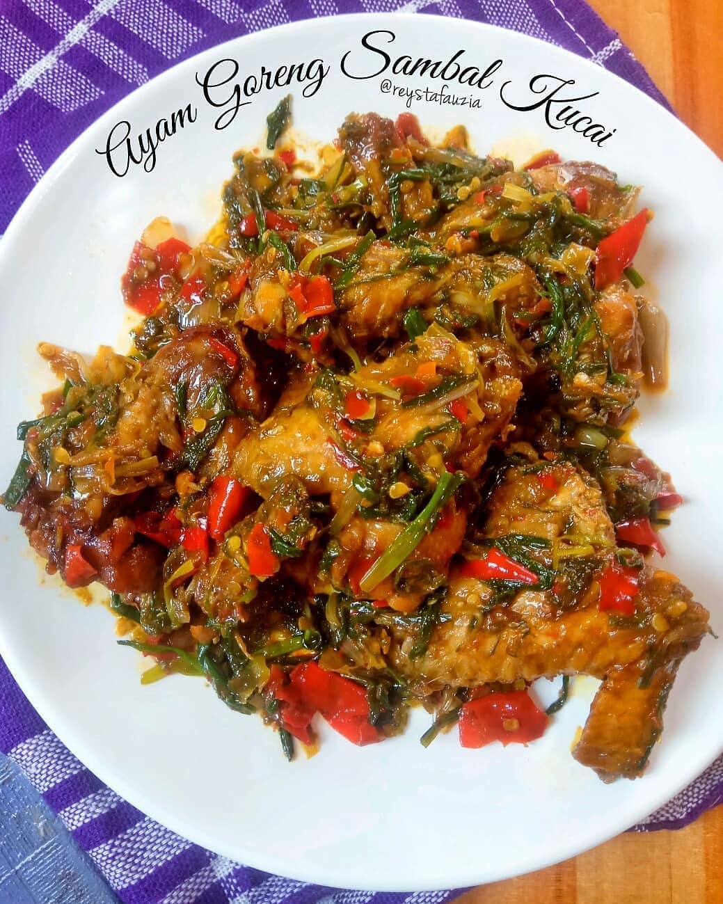 Fried Chicken with Kucai Sambal