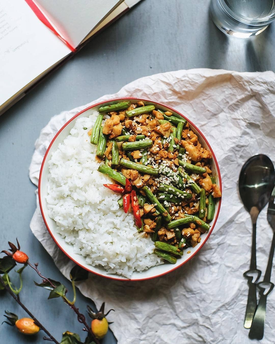 Chinese Green Bean and Tofu Mince