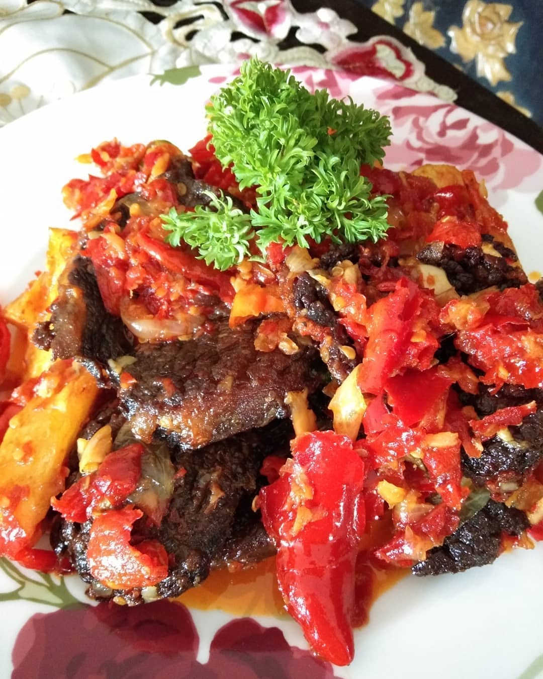 Spicy Balado Beef and Potatoes
