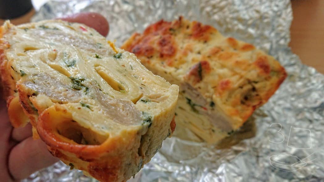 Baked Pasta Frittata with Spinach and Peppers