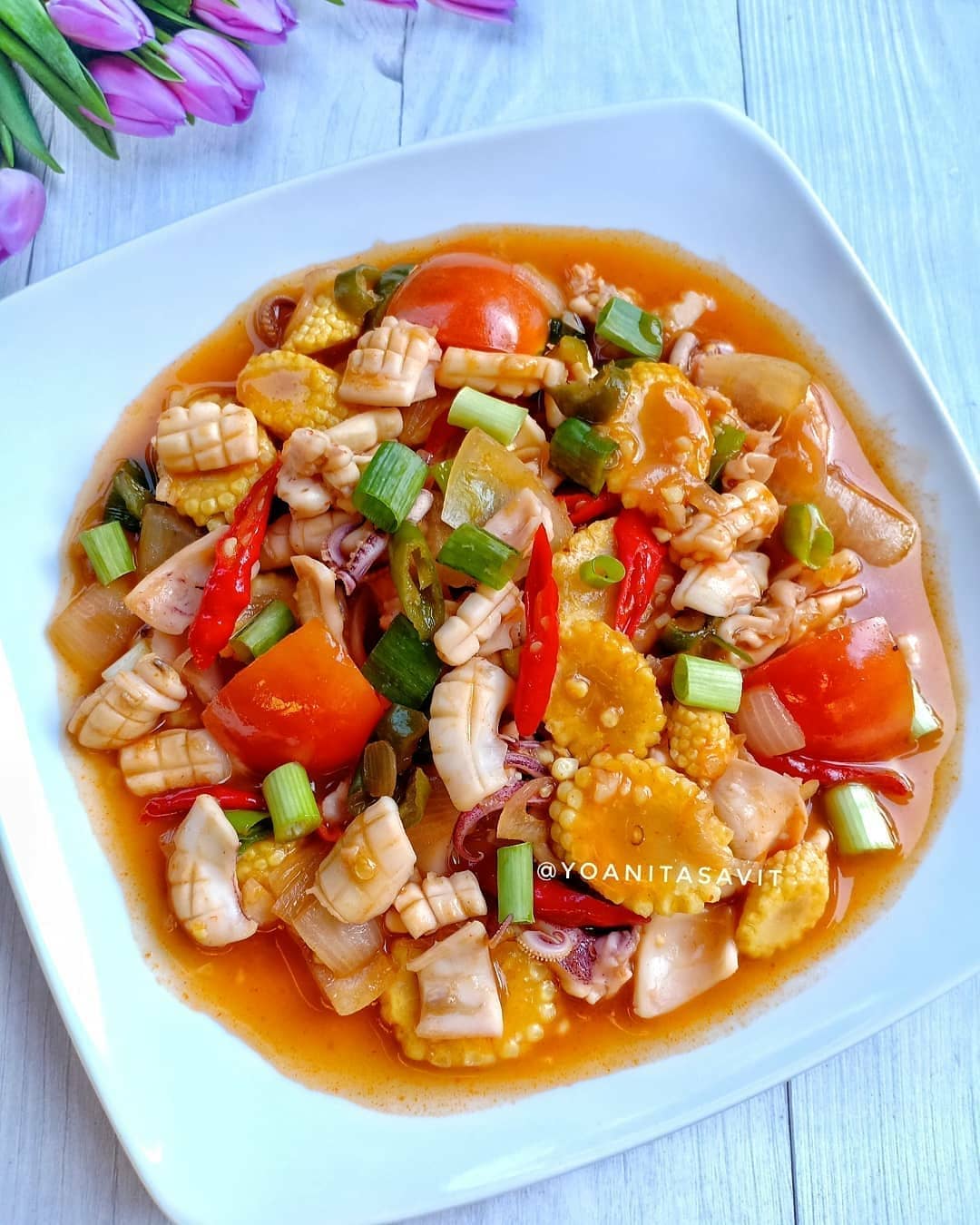 Sweet and Sour Squid Stir-Fry