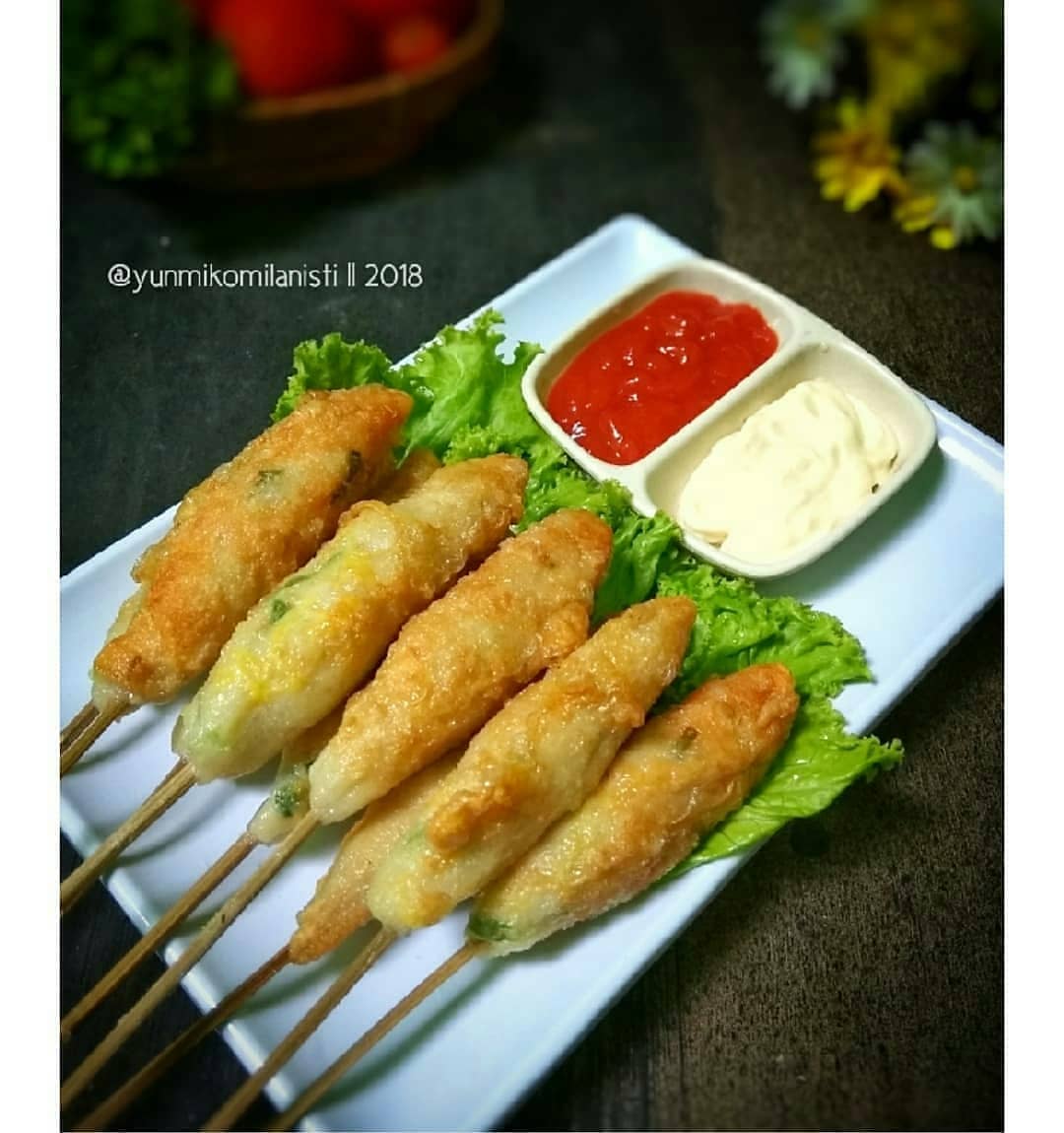 Indonesian Chicken Sempol Skewers