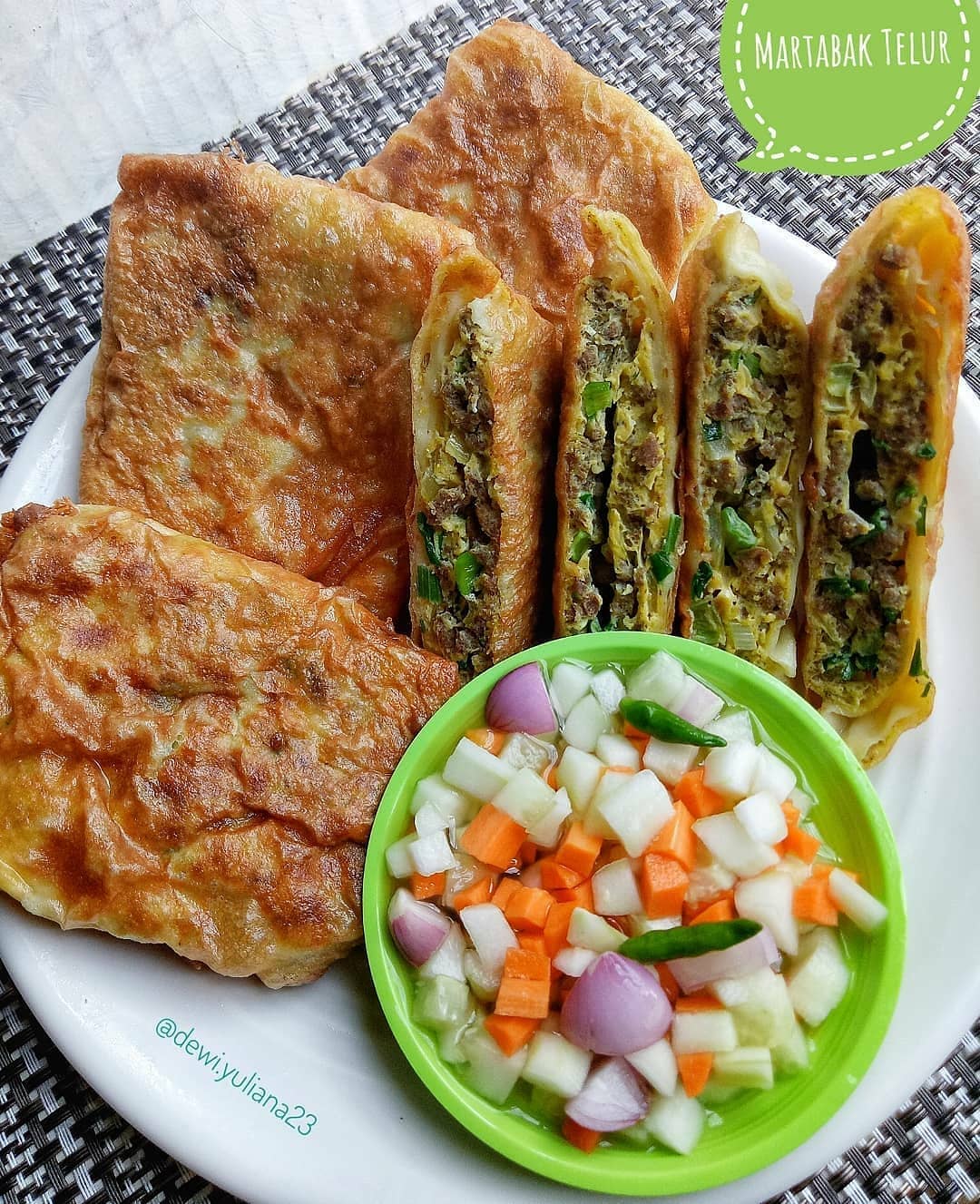 Traditional Indonesian Egg Martabak