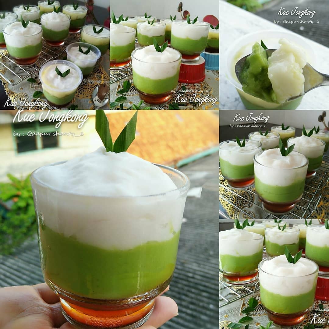 Indonesian Steamed Layered Pandan Cake