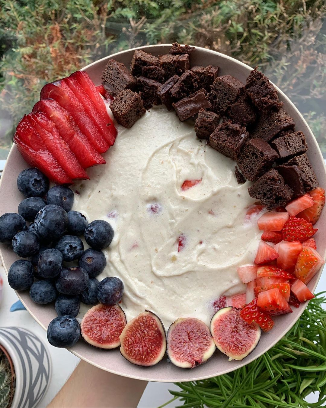 Brownie Berry Nice Cream for Breakfast