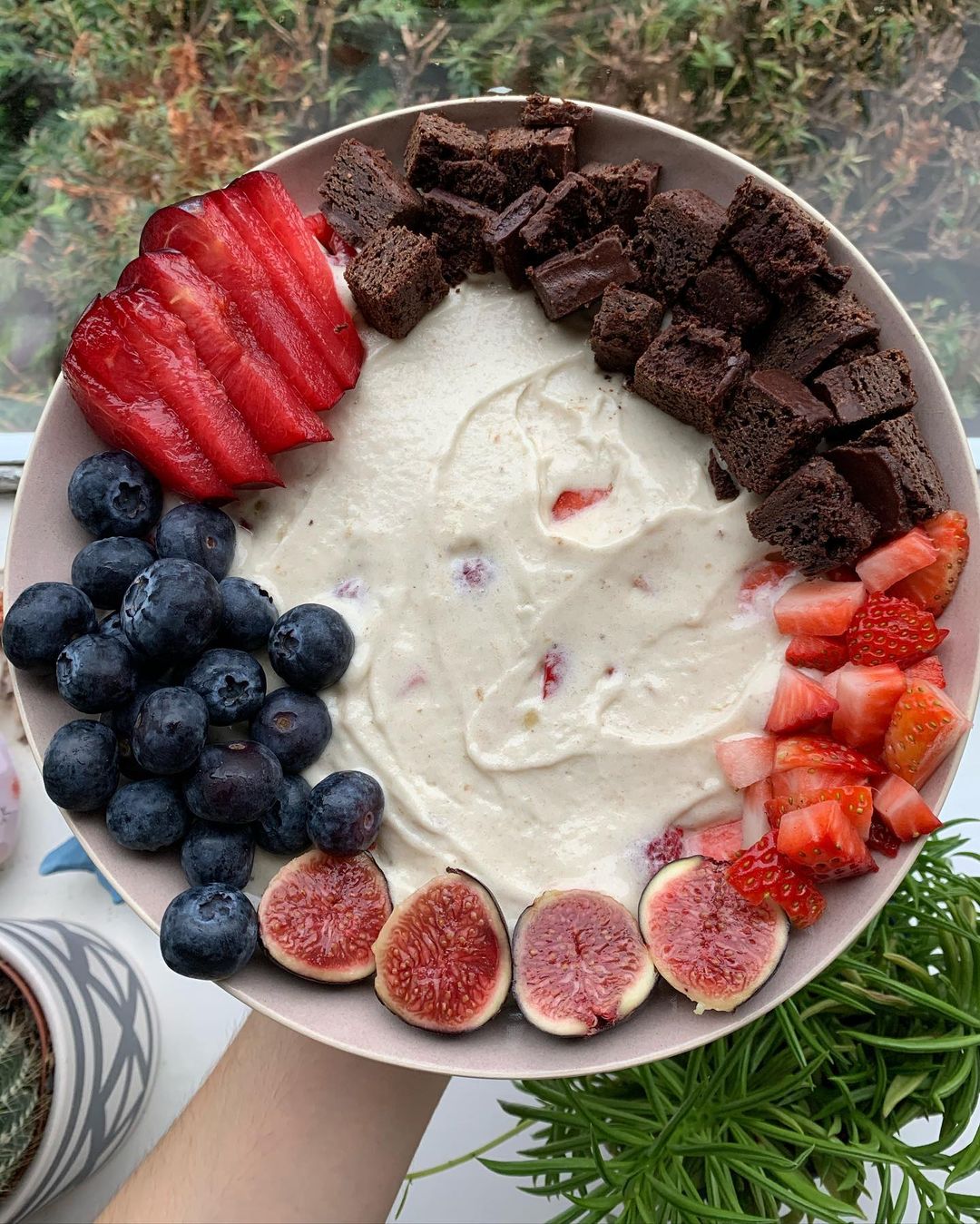 Brownie Berry Nice Cream for Breakfast