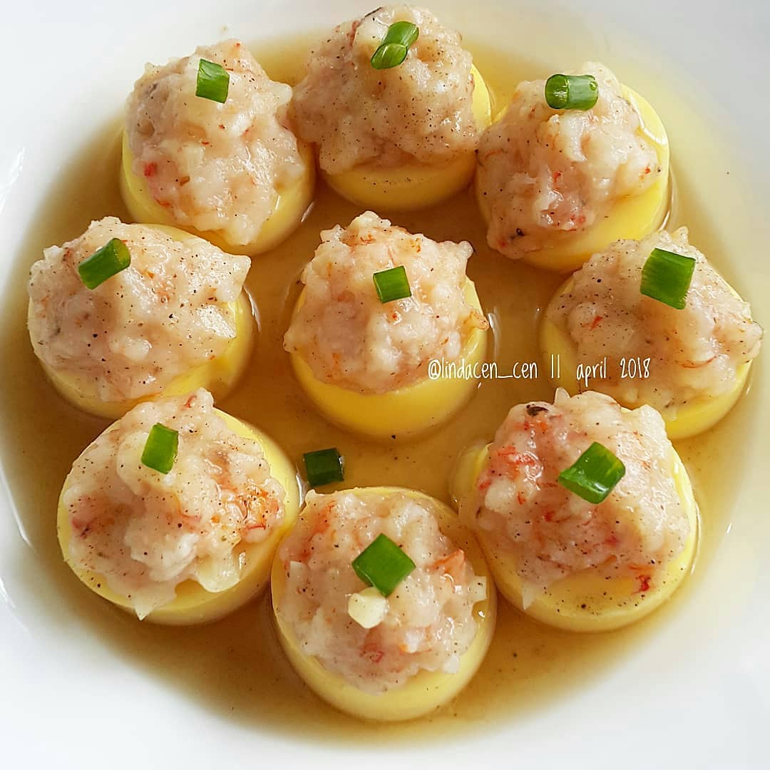 Steamed Tofu with Shrimp