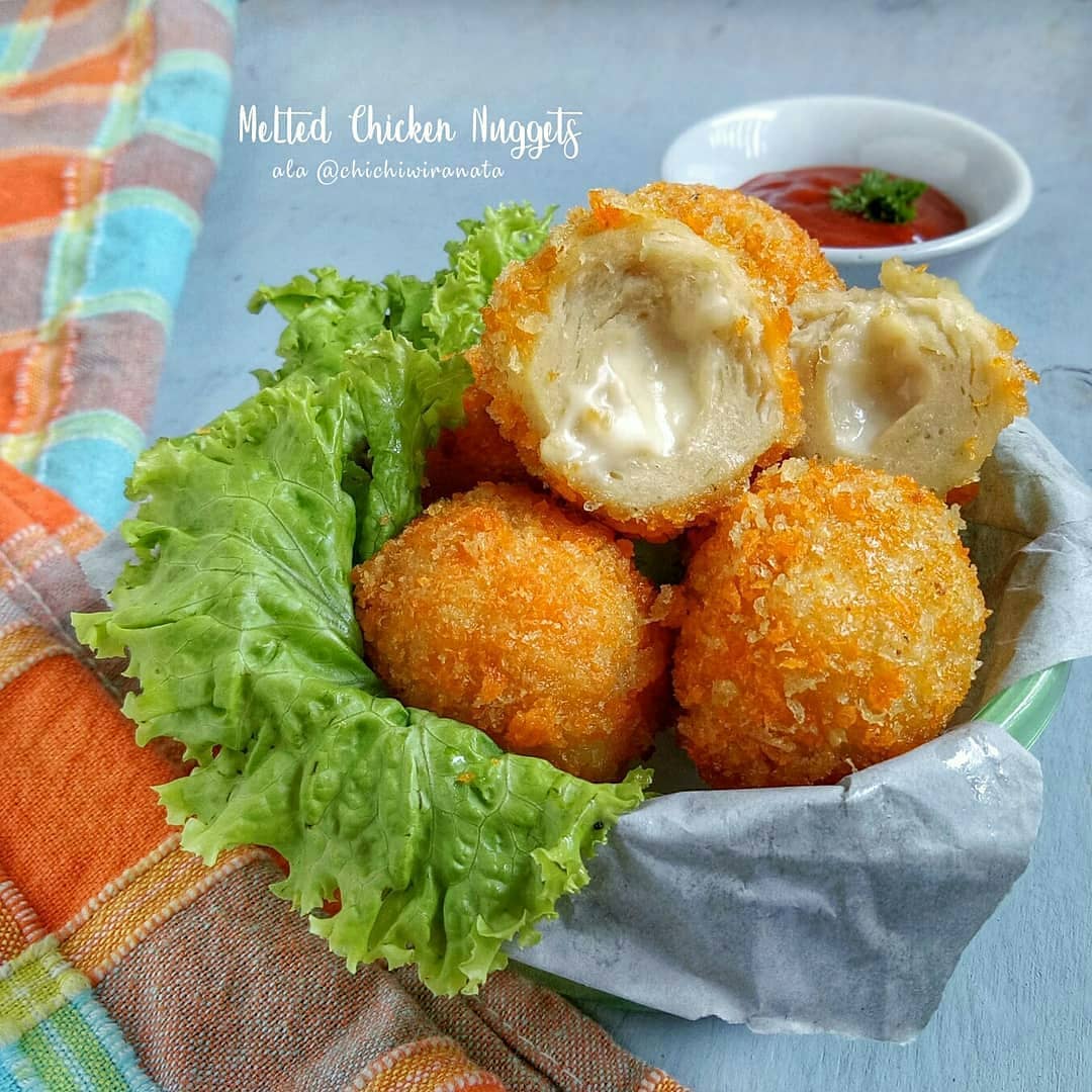 Homemade Cheese-Filled Chicken Nuggets