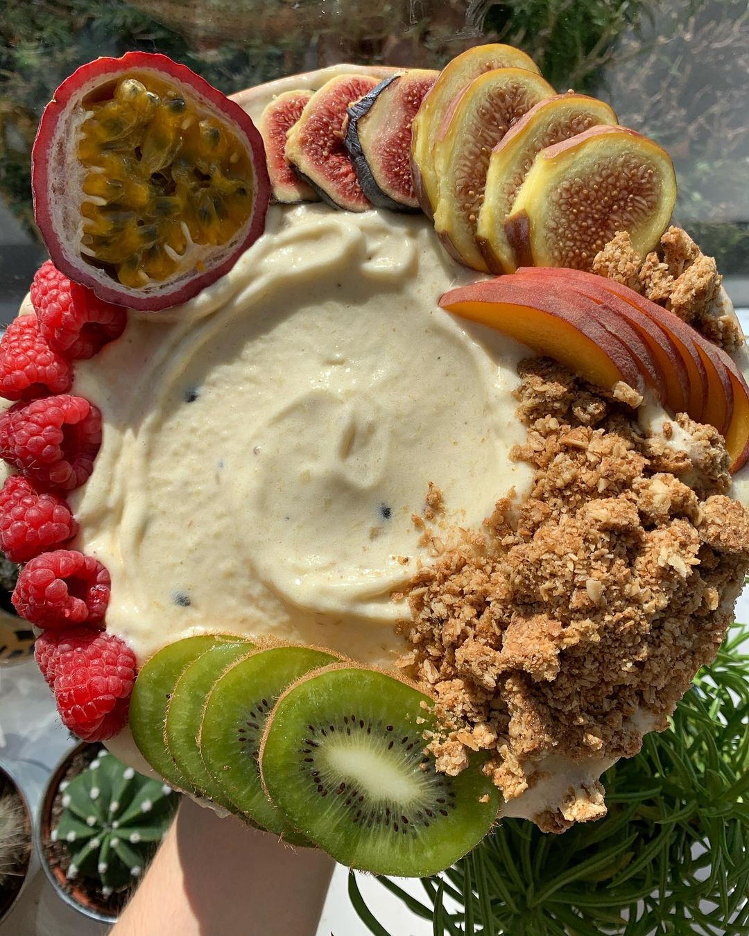 Pineapple, Passion Fruit, and Rhubarb Nice Cream