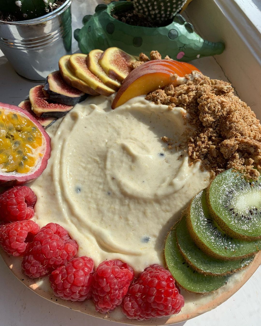 Pineapple, Passion Fruit, and Rhubarb Nice Cream