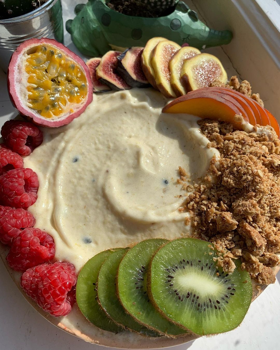 Pineapple, Passion Fruit, and Rhubarb Nice Cream
