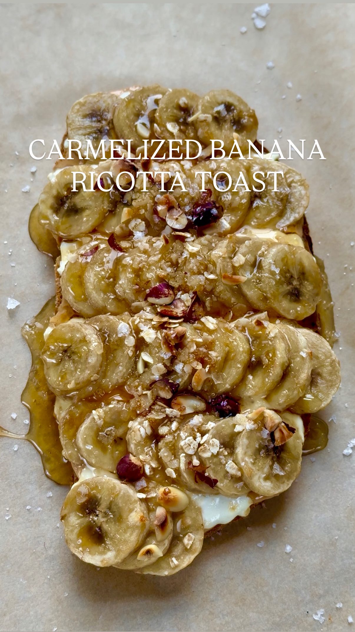 Fancy Sourdough Toast with Banana and Ricotta