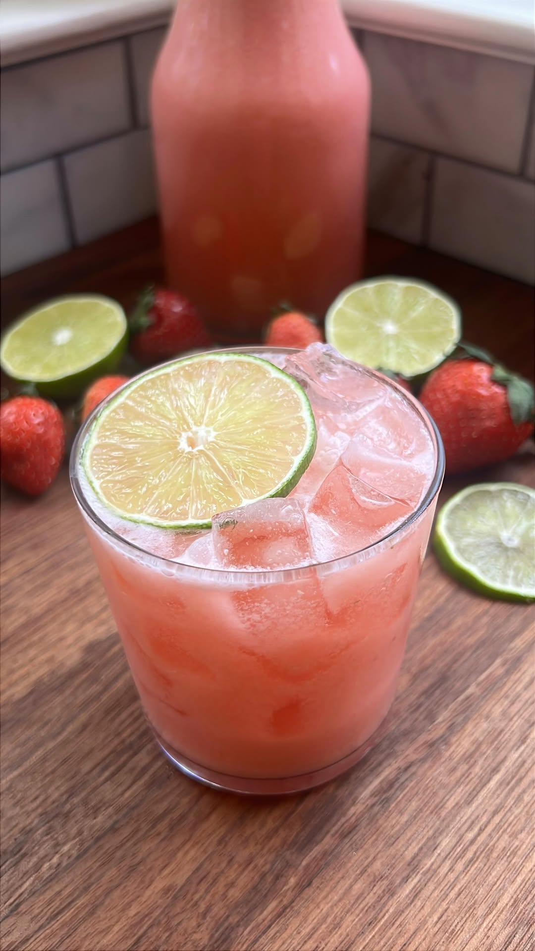 Strawberry Coconut Brazilian Lemonade
