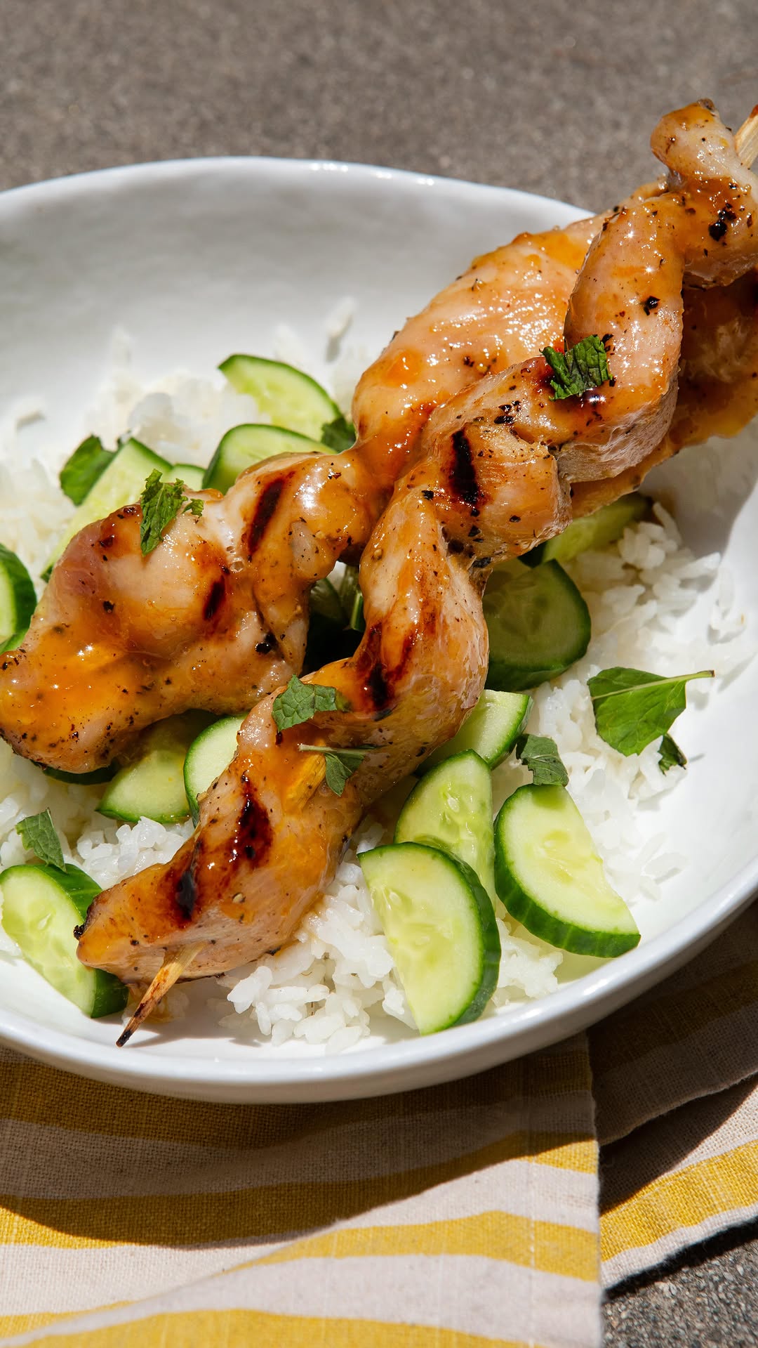 Sticky Apricot Chicken Skewers