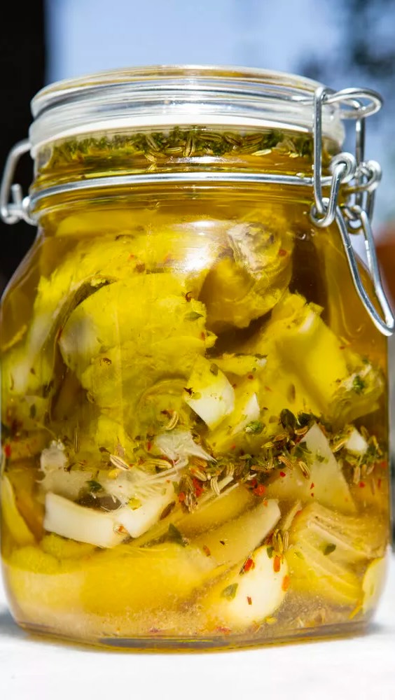 Homemade Marinated Artichoke Hearts
