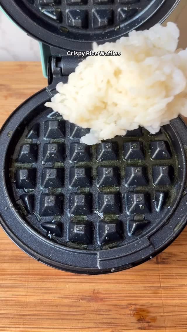 Crispy Rice Waffle with Tuna Topping