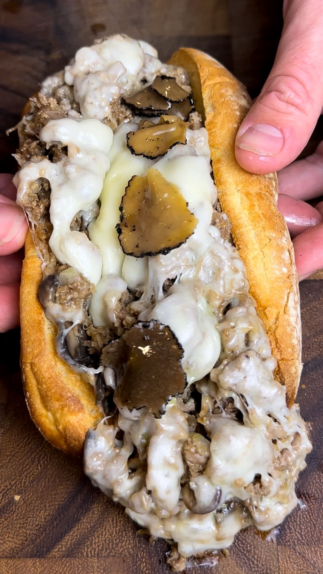 Truffle Mushroom Cheesesteak Sandwich