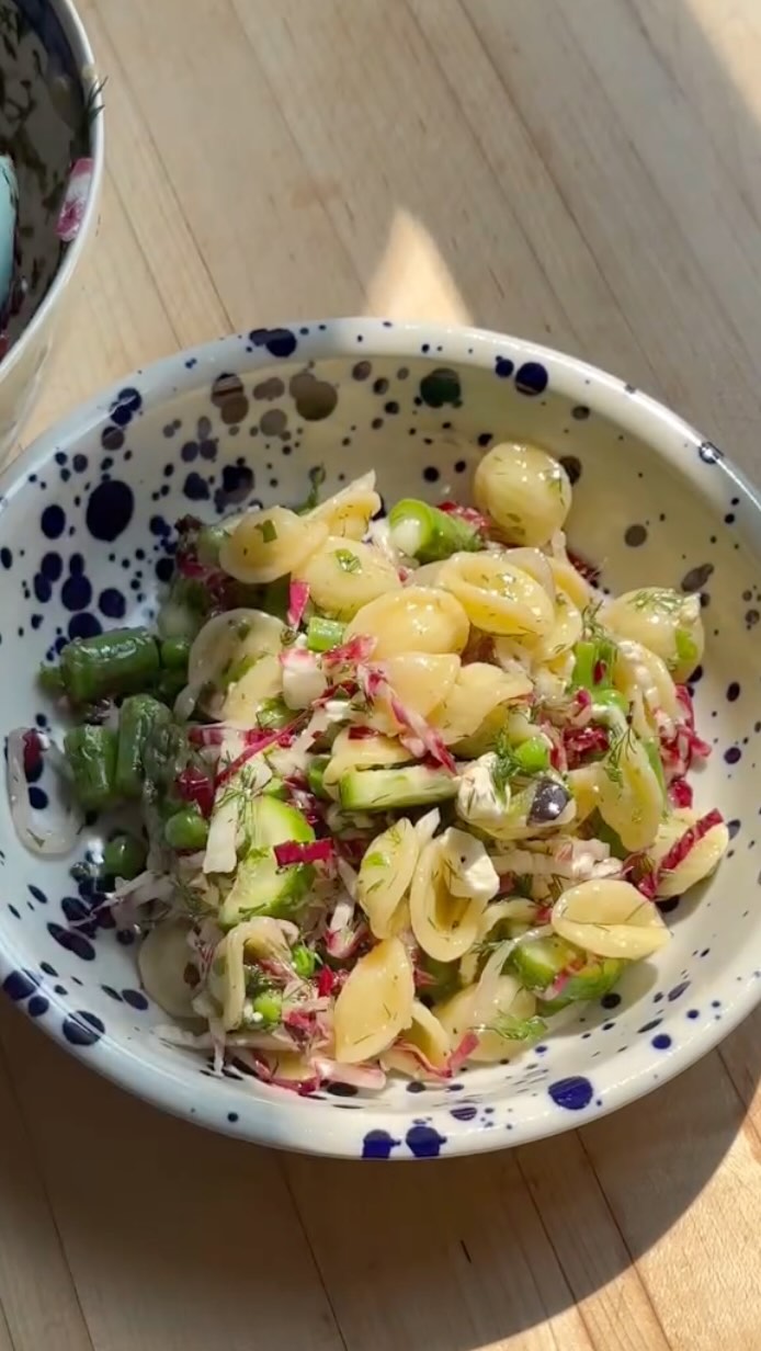 Spring Pasta Salad with Peas and Asparagus