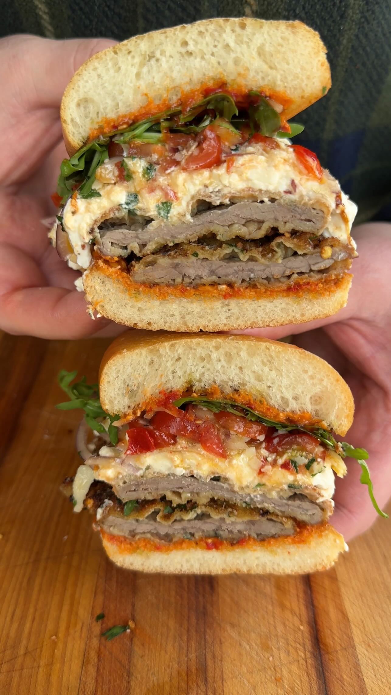 Beef Milanese Sandwich with Chili Spread