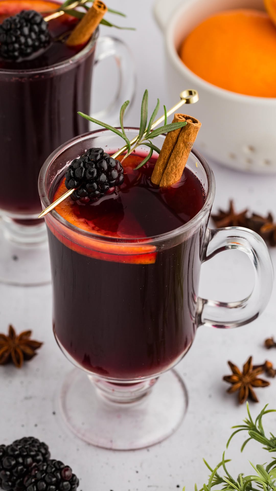 Spiced Blackberry Mulled Wine Drink