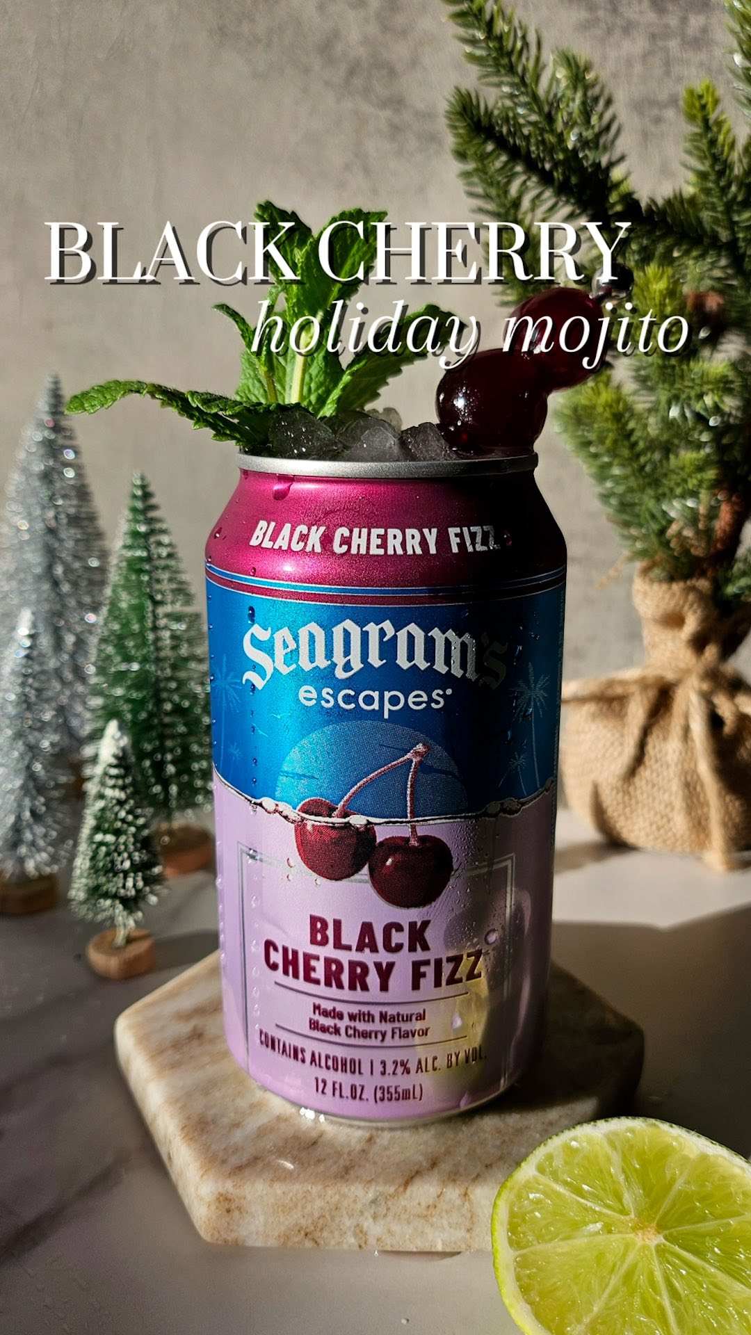 Black Cherry Holiday Mojito