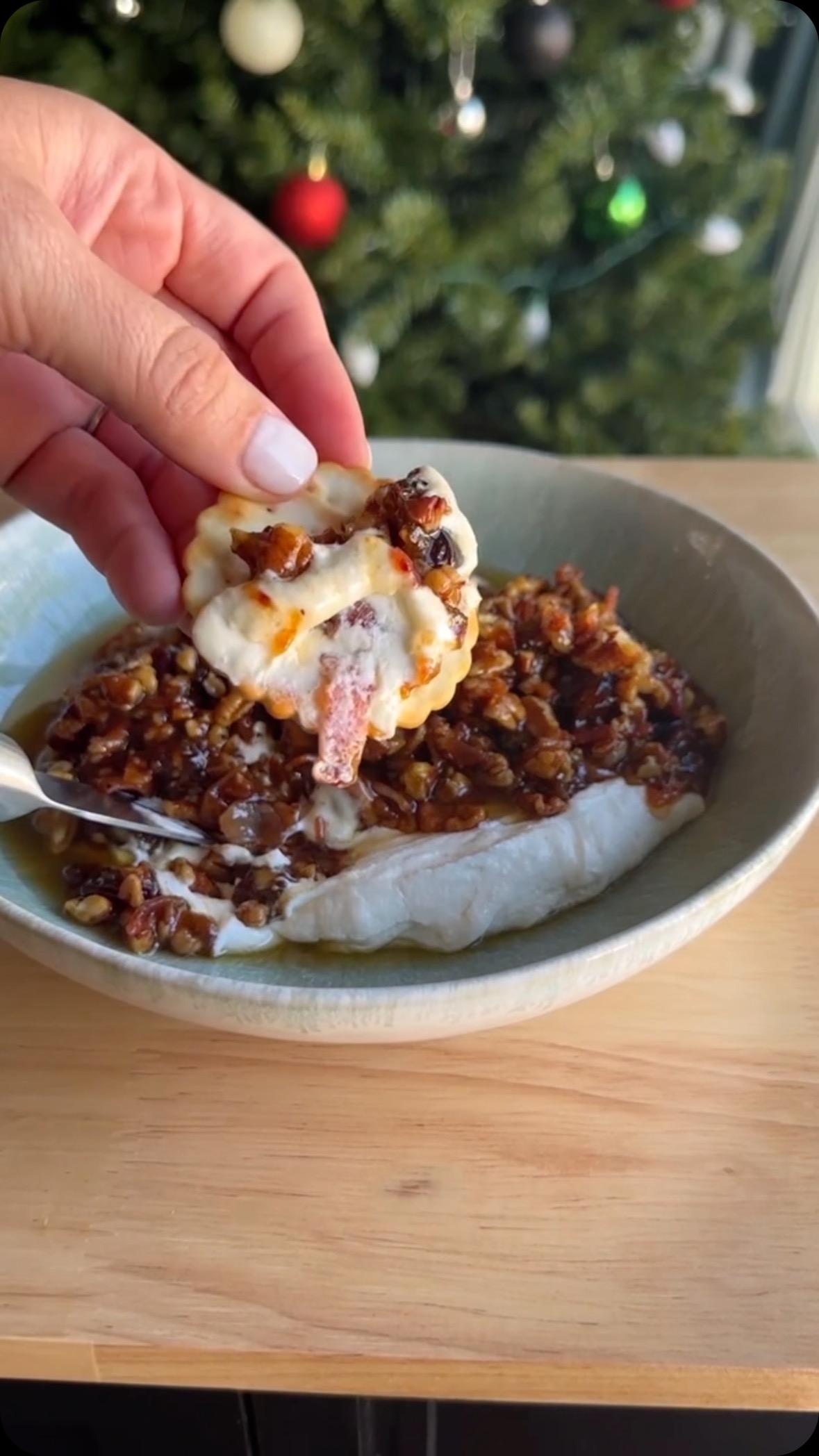 Bacon Pecan Goat Cheese Dip