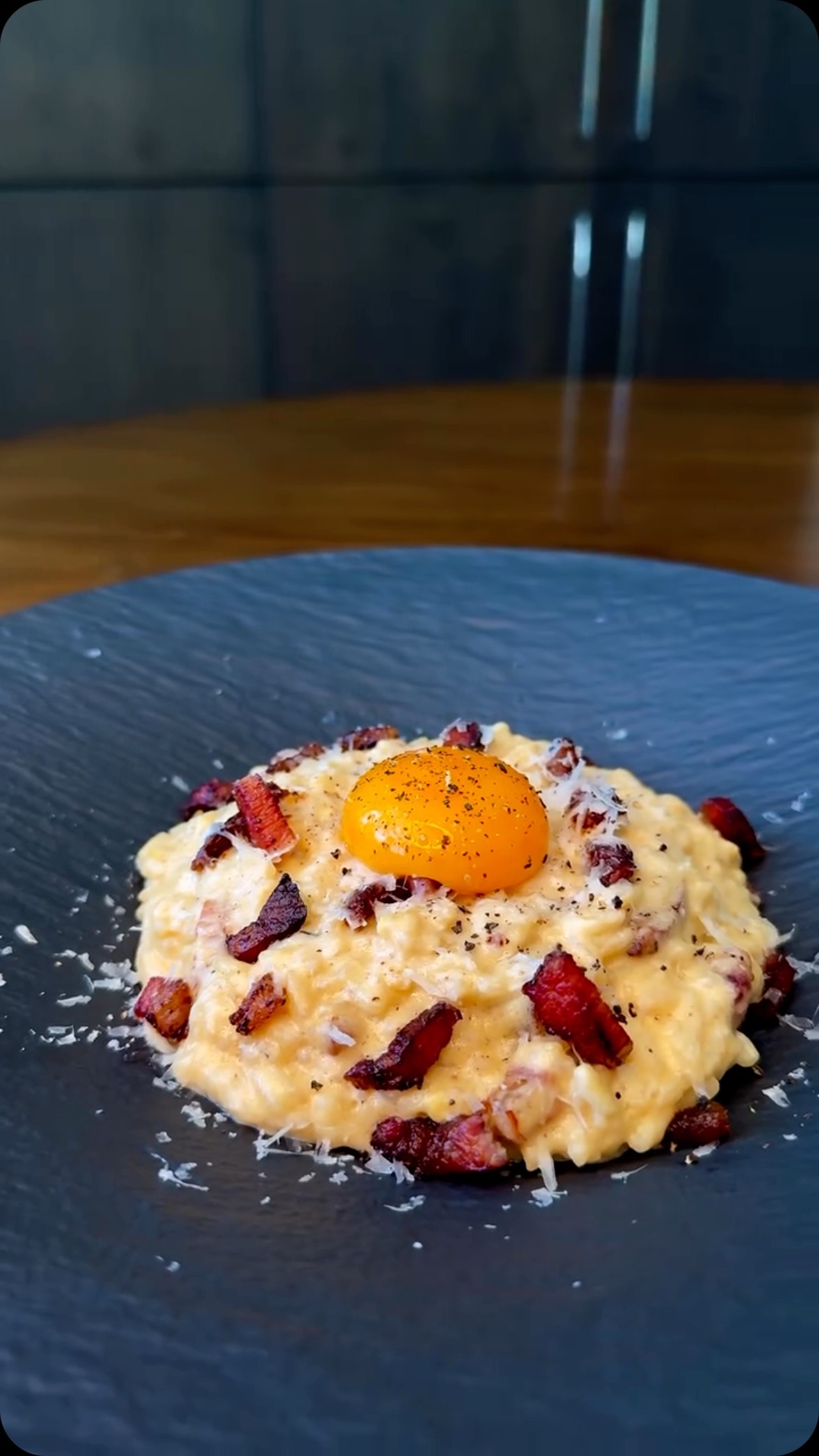 Risotto Carbonara with Crispy Guanciale