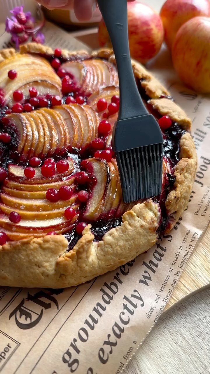 Apple Jam Galette with Shortbread Crust