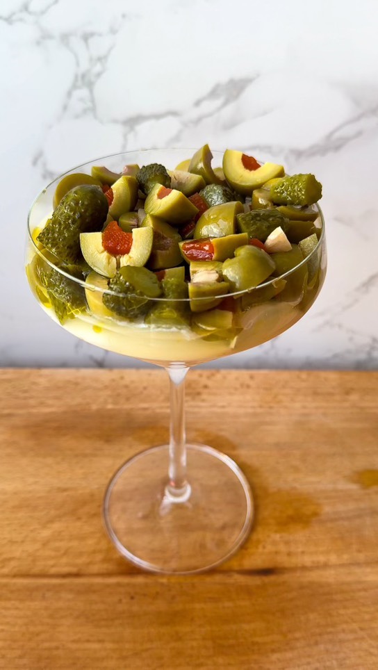 Creamy Dirty Martini Cheese Dip