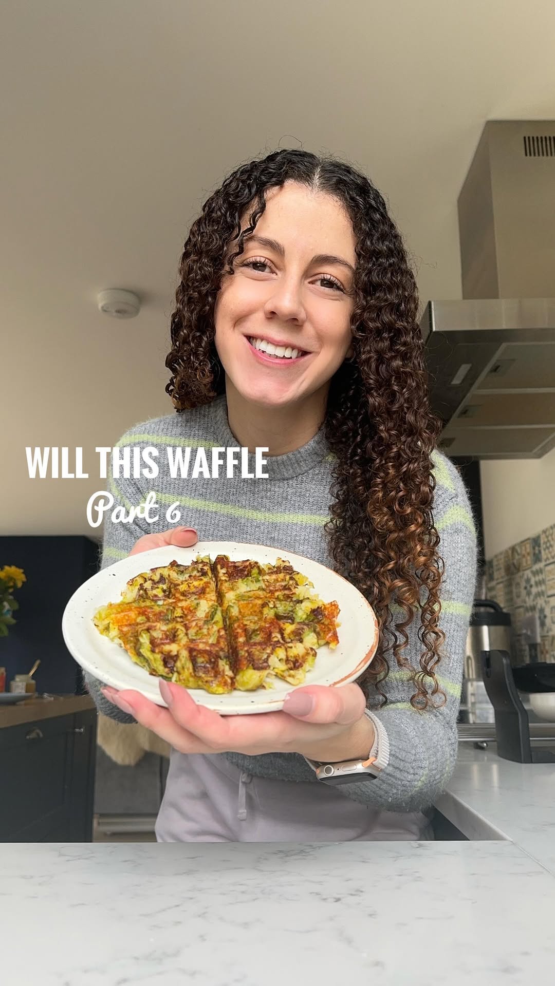 Savory Brussels Sprouts Cheese Waffles