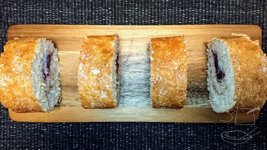 Cherry and Custard Swiss Roll