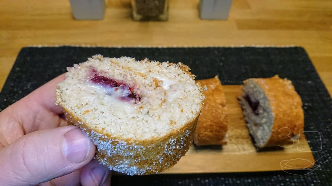 Cherry and Custard Swiss Roll
