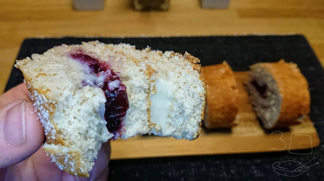 Cherry and Custard Swiss Roll