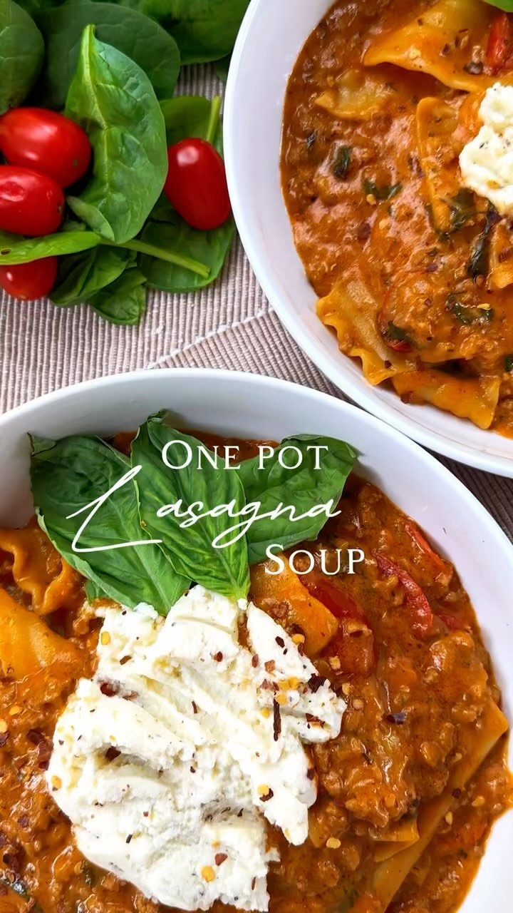 One Pot Lasagna Soup