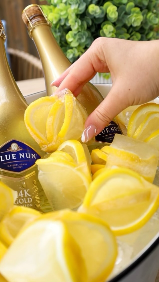 Lemon Ice Cube Champagne Bucket