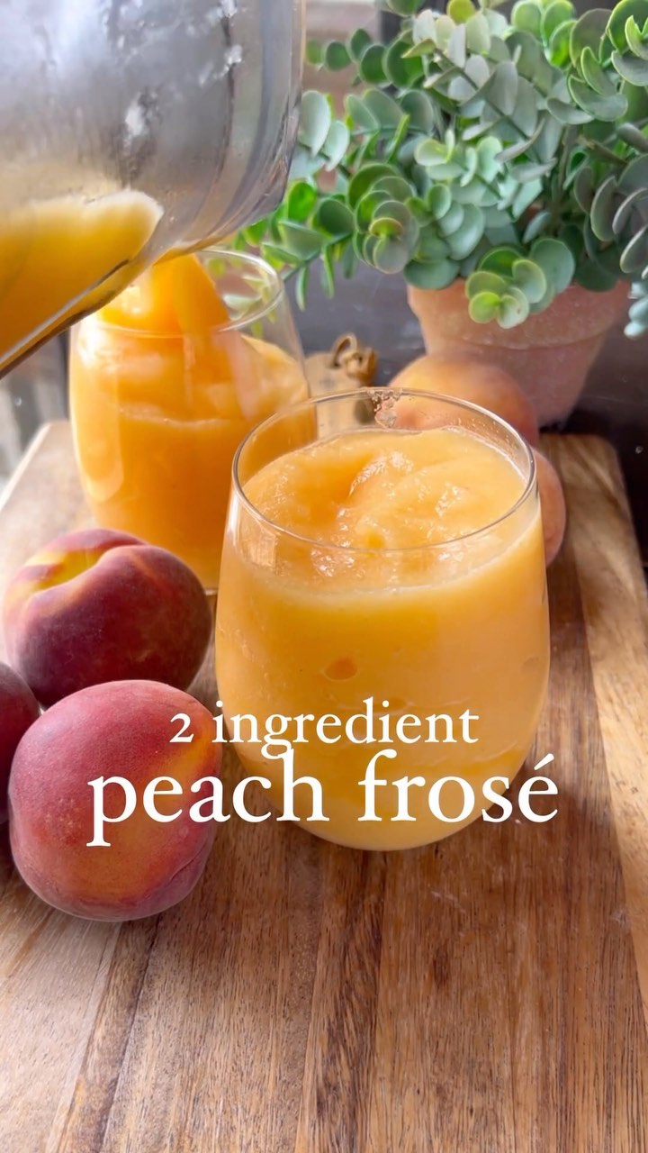 Peach Frosé with Frozen Peaches and Rosé