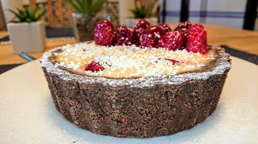 Raspberry and White Chocolate Tart