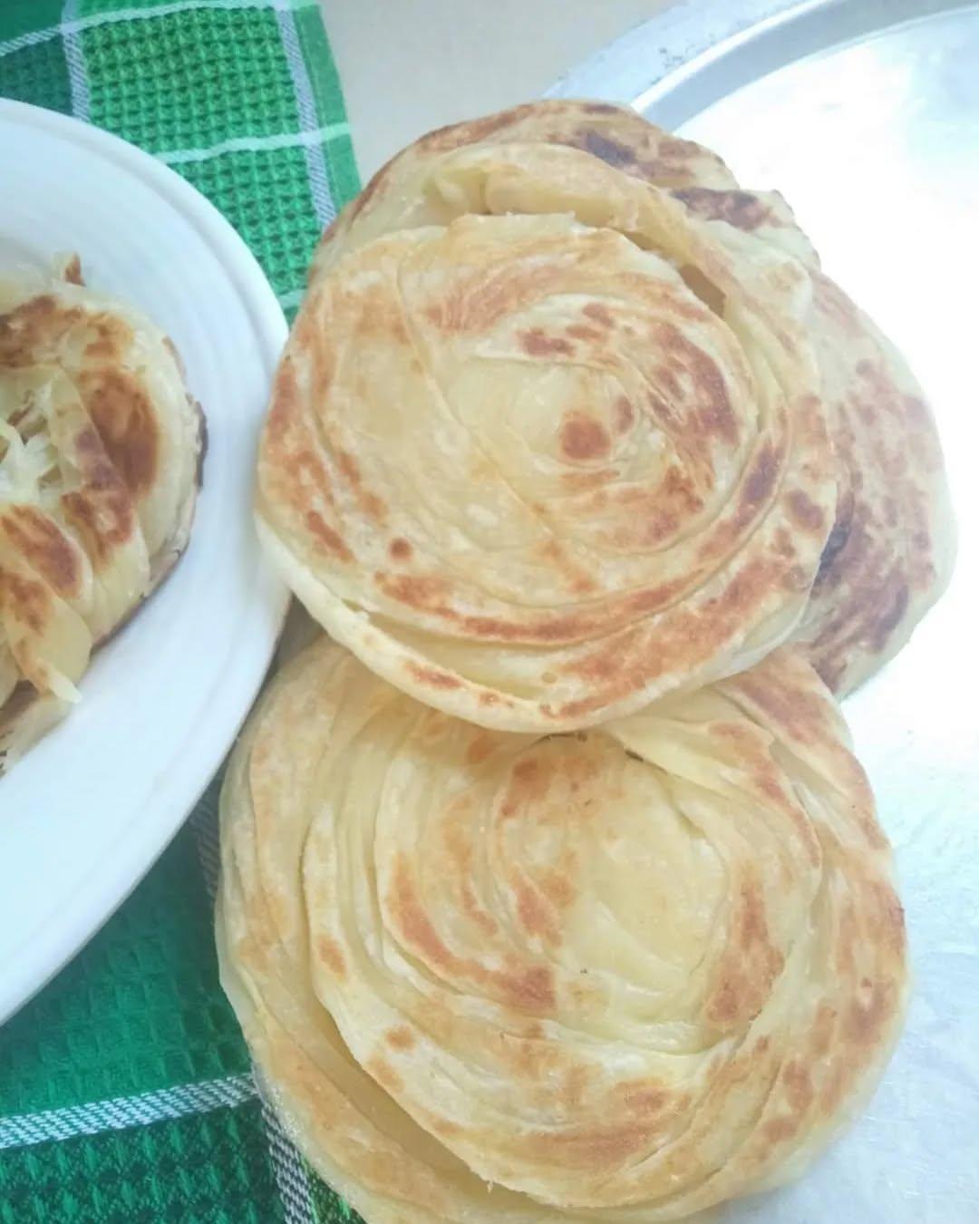 Homemade Roti Canai Flatbread