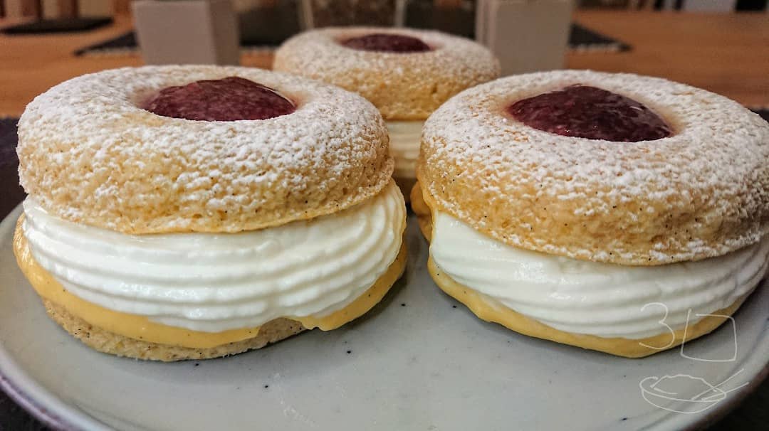 Jam and Custard Rings