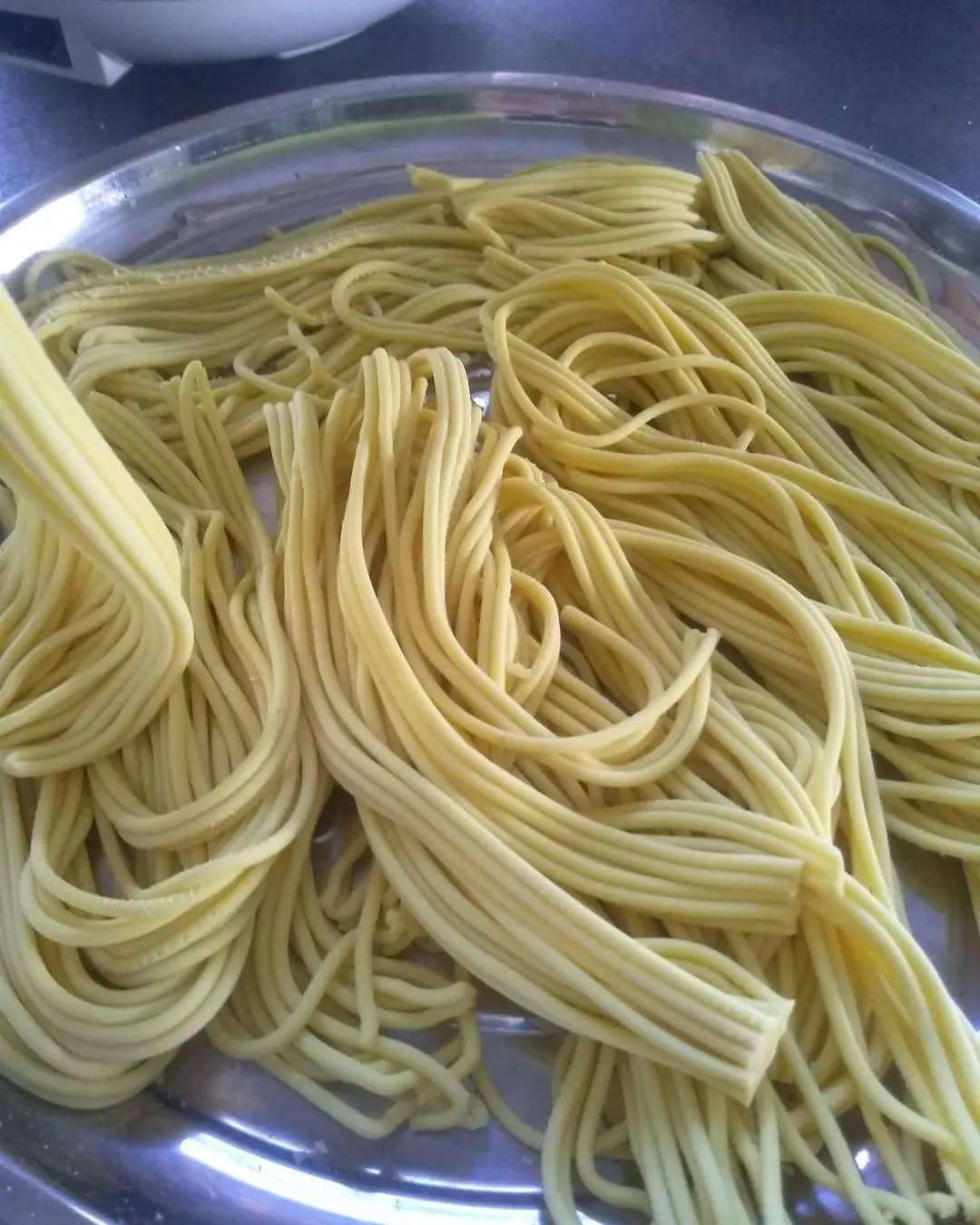 Homemade Yellow Noodles from Scratch