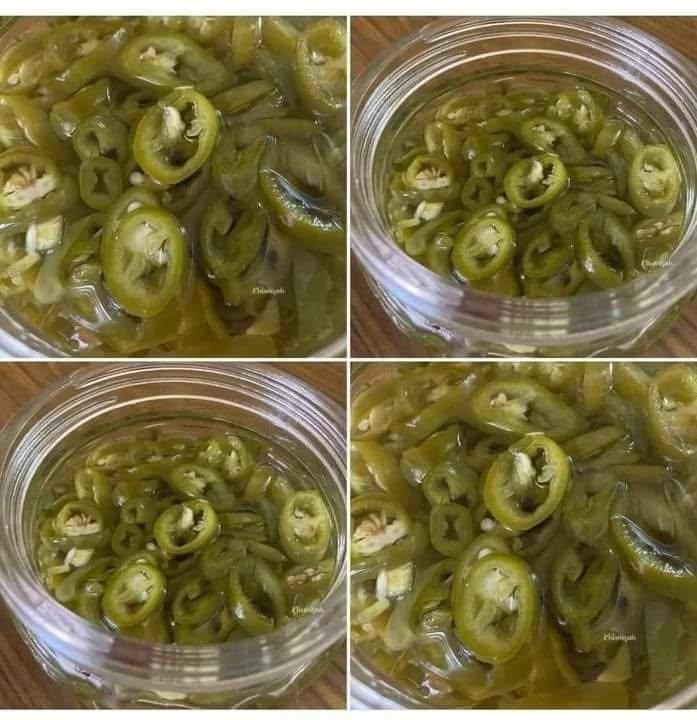 Crisp Pickled Young Green Chilies
