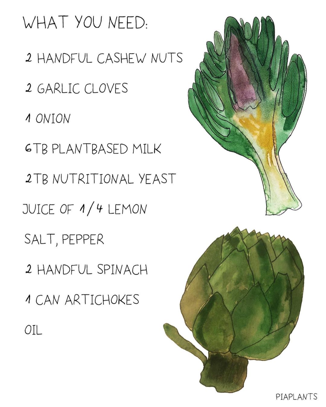 Vegan Artichoke Spinach Dip with Cashews