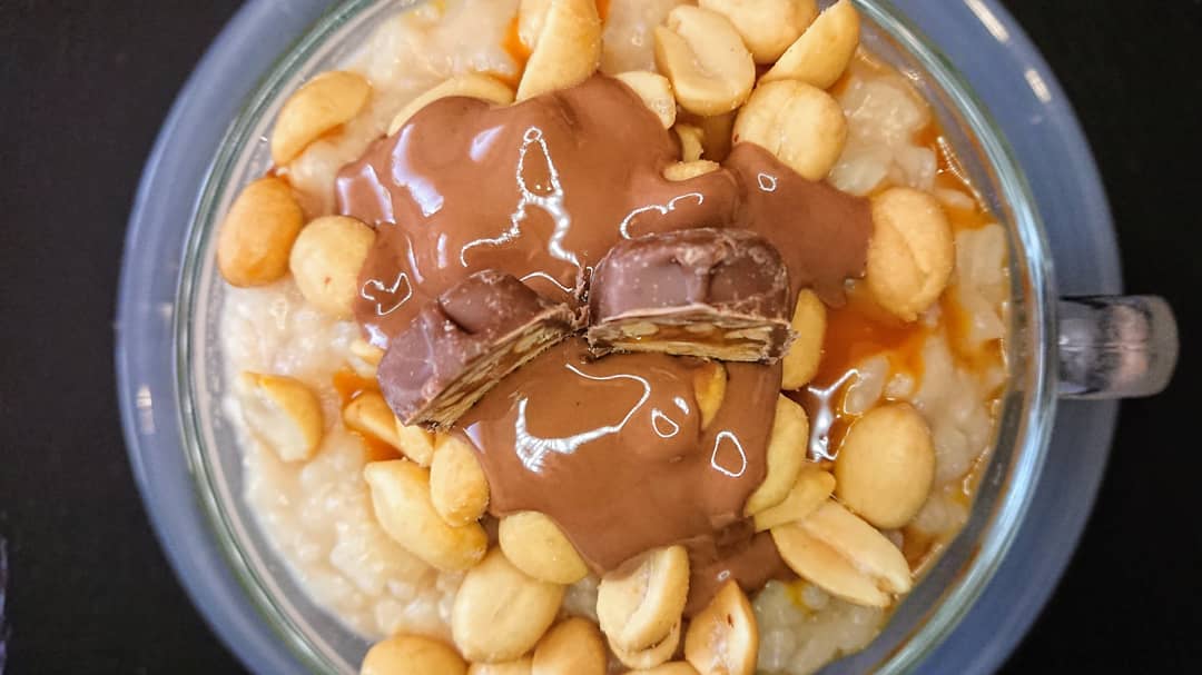 Snickers Inspired Rice Pudding