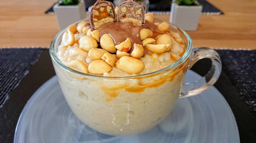 Snickers Inspired Rice Pudding